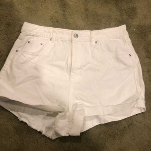 White top shop shorts size 10
